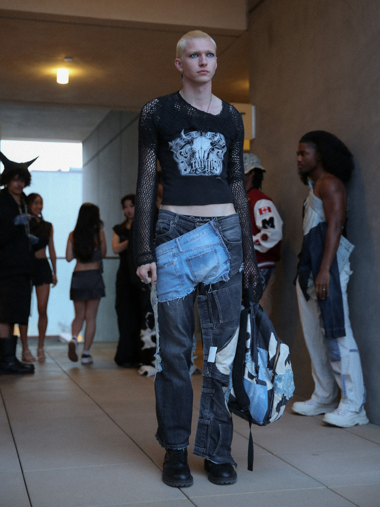 Upcycled Denim Backpack 1